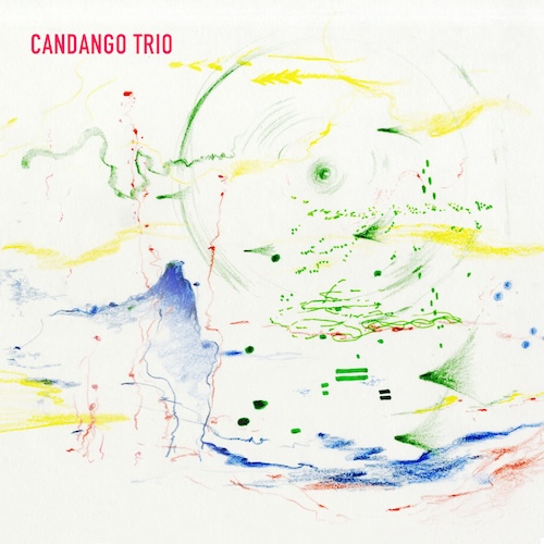 vivid red flora against a deep blue night sky with a glowing moon